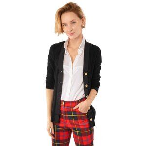 Gretchen Scott Black Grosgrain Heaven Cardigan Solid Women M MEDIUM